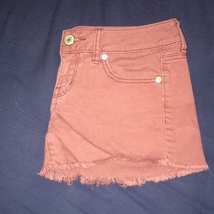 muted wine color jean shorts AMERICAN EAGLE